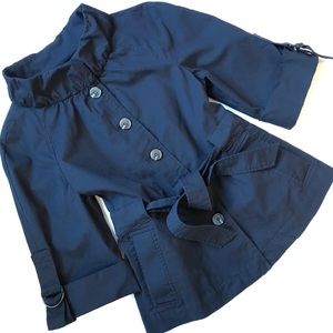 Loft 3/4 Sleeve Cotton Blazer Jacket